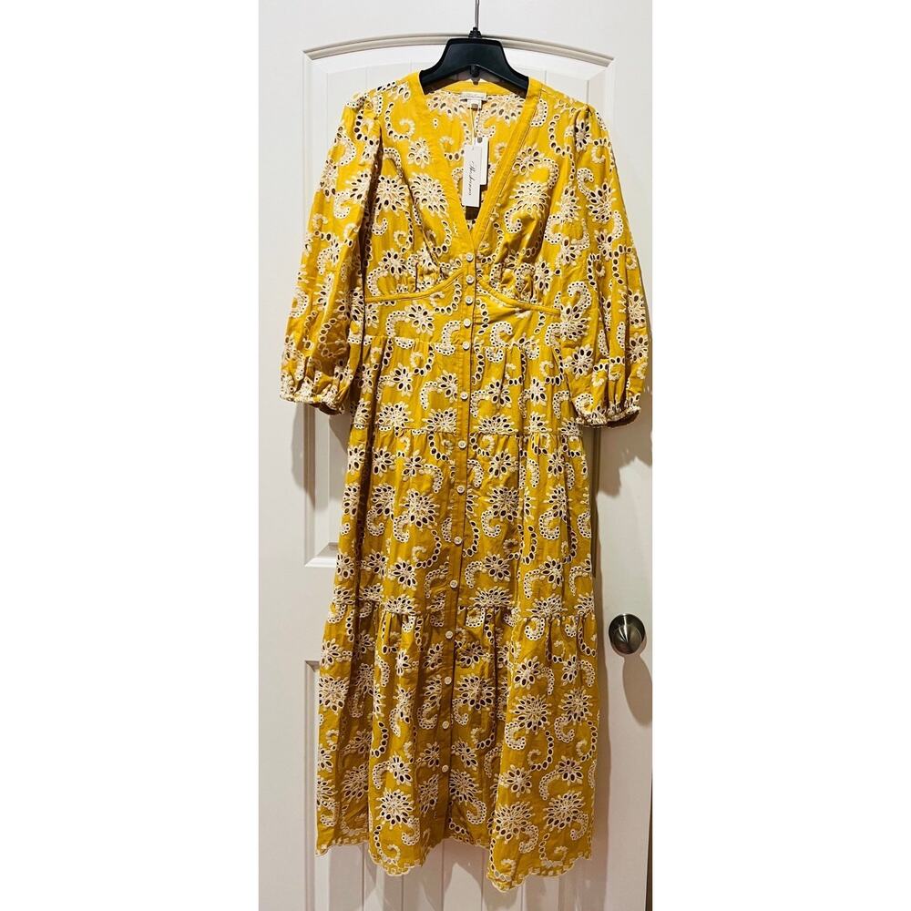 NWT❤️Anthro Shoshanna Sicily Eyelet Maxi Dress sz12 - Picture 4 of 11